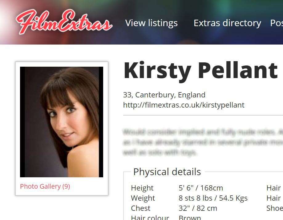 Images of Kirsty Pellant were posted on adult websites