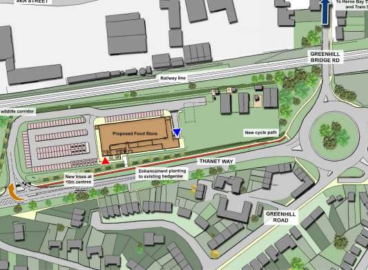 A map, which was submitted to the council, showing the location of the development