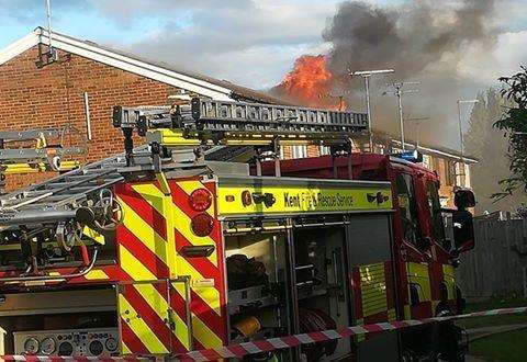 Two houses 'completely destroyed' by fire in Barnfield, Greenhill, in ...