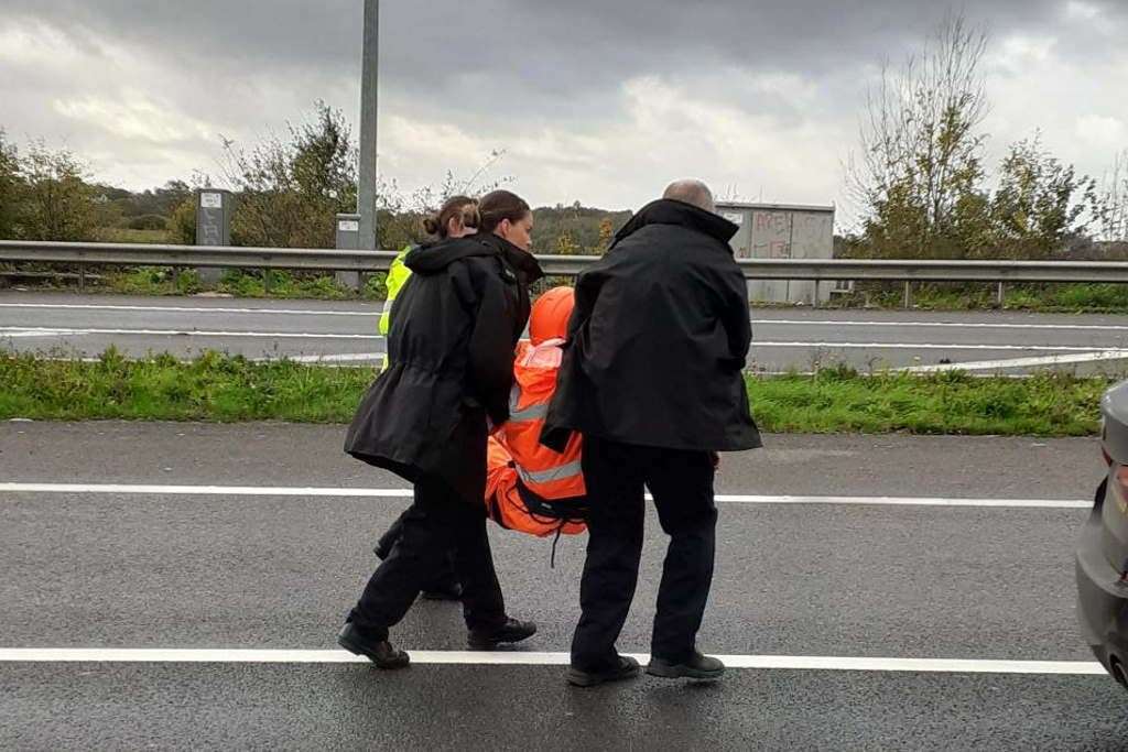 16 people have been arrested and 22 have been charged in relation to Just Stop Oil protests on the M25. Picture: Essex Police