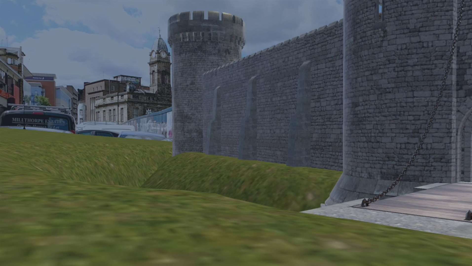 An augmented reality experience of Sheffield Castle (University of Sheffield/PA)