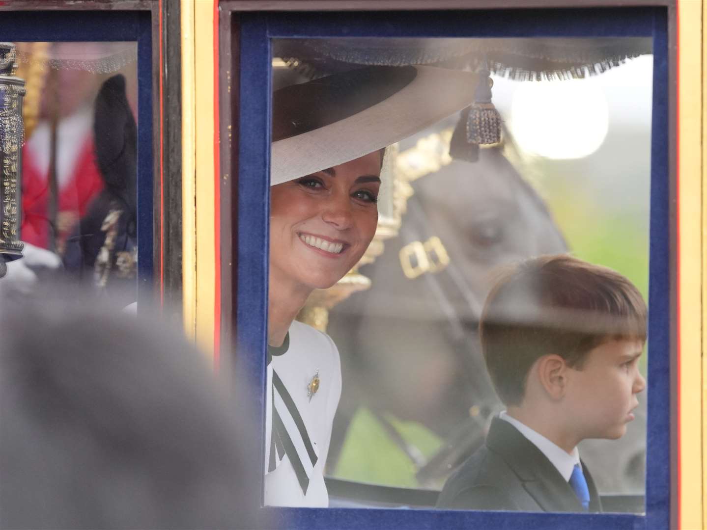 Kate and Louis travel along The Mall to the Trooping the Colour ceremony in June (Jonathan Brady/PA)