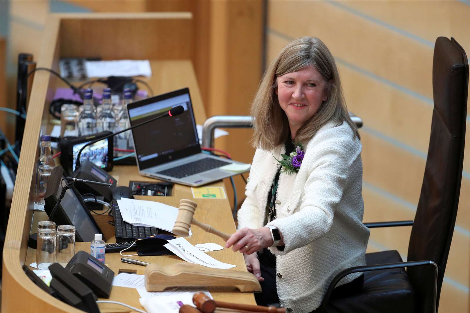 MSPs elected Alison Johnstone as the new Presiding Officer on Thursday (Russell Cheyne/PA)