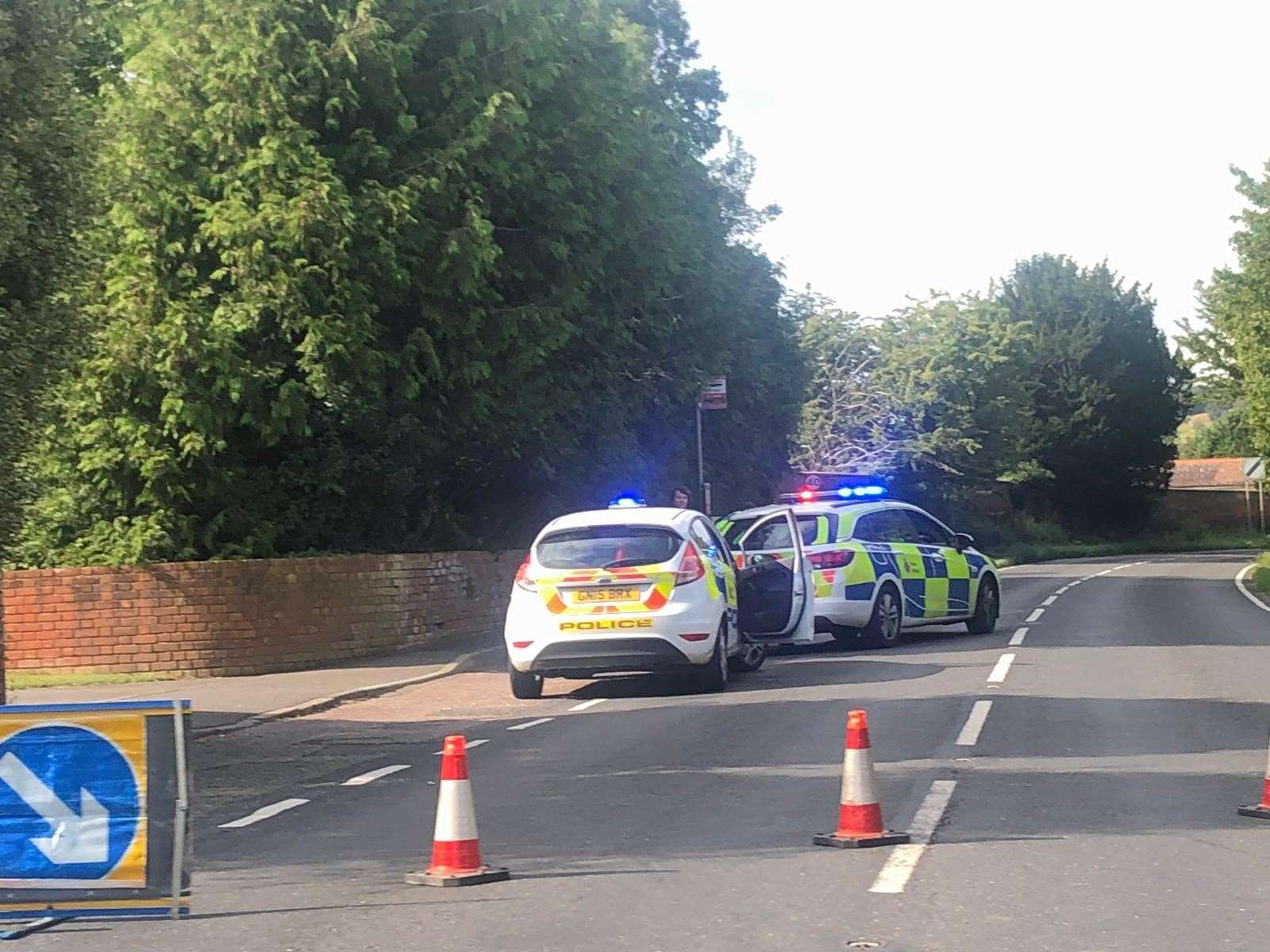 Police at the scene. Picture: Steve Salter