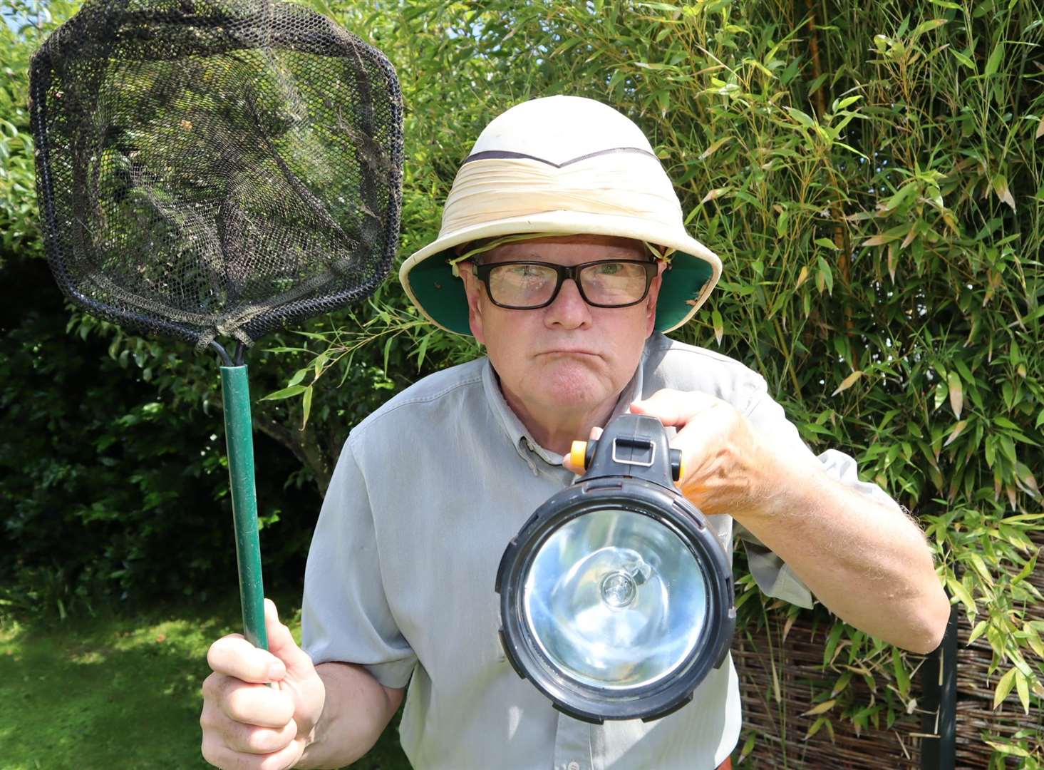 Scorpion hunter John Nurden goes in search of the tiny insects at Blue Town, Sheerness. Picture: John Nurden