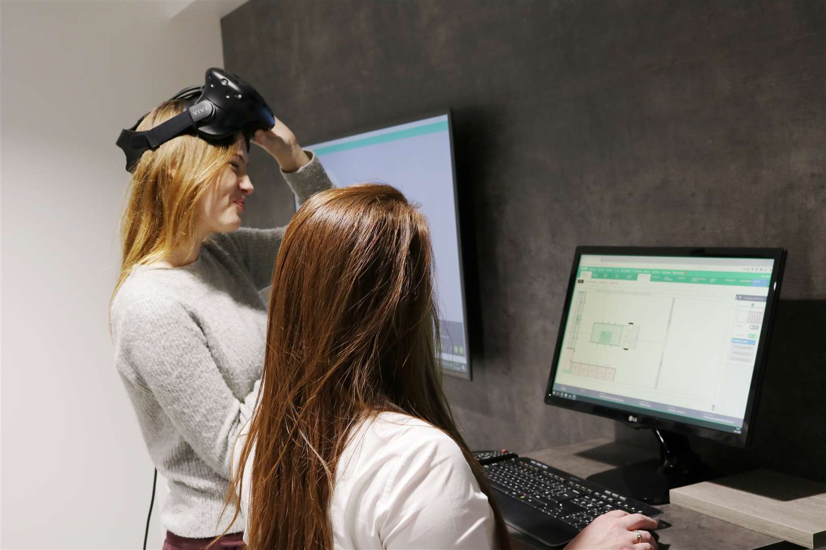 Shoppers at the Wren Kitchens store in Maidstone can look at kitchens using virtual reality