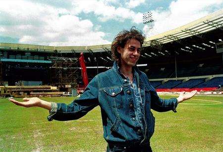 Bob Geldof at Wembley Stadium during preparations for the Live Aid rock concert in LondonPicture: AP Photo/David Caulkin/PA Photos