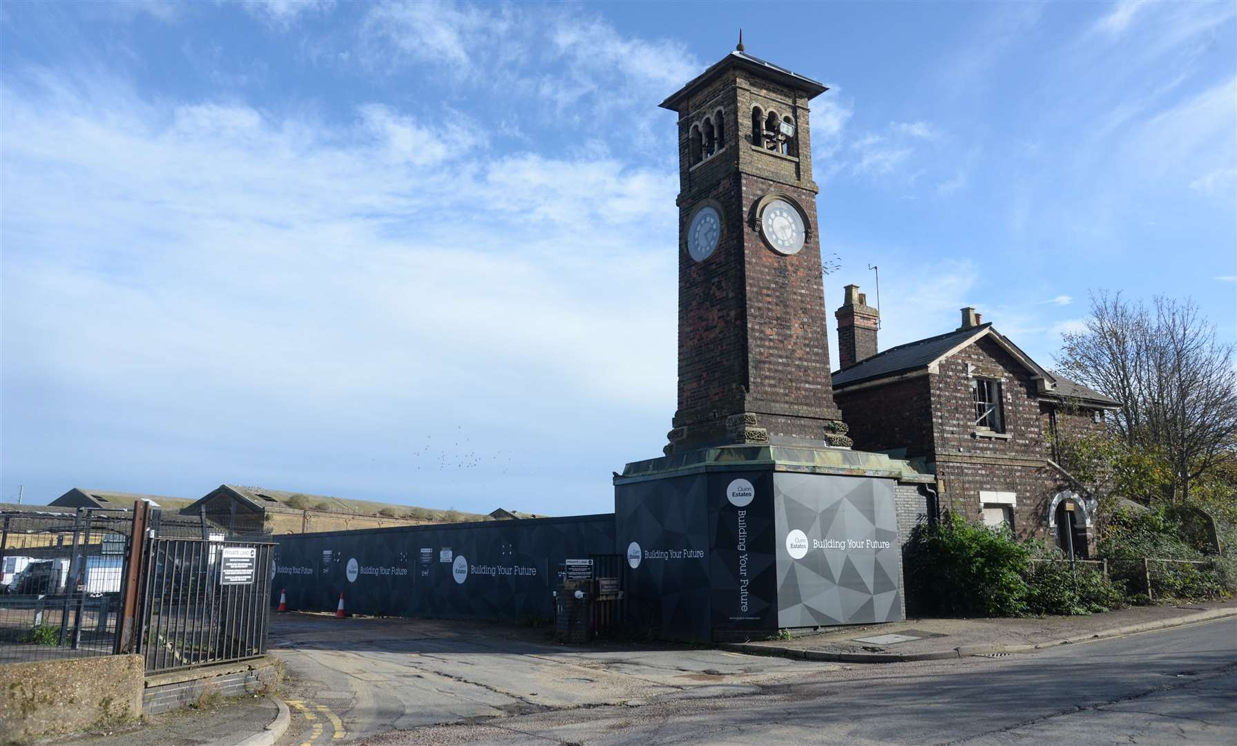 The historic clock tower close to the Newtown railway bridge will be retained. Picture: Chris Davey