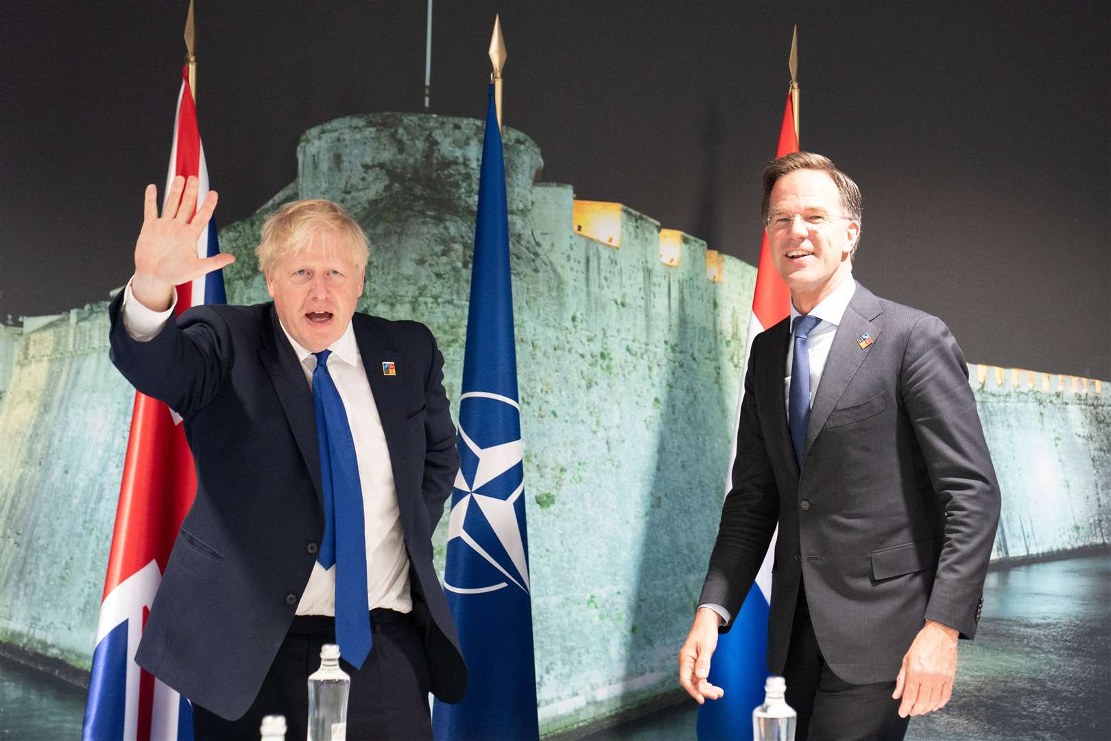 Prime Minister Boris Johnson holds a bilateral meeting with his Dutch counterpart Mark Rutte during the Nato summit in Madrid, Spain (Stefan Rousseau/PA)