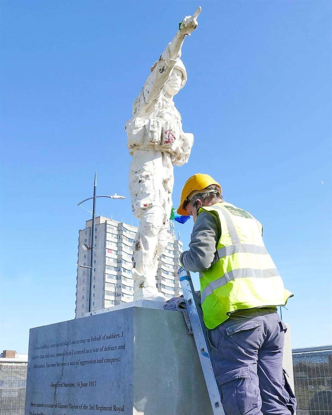 The Margate sculpture was erected last week. Picture: Frankie Leppard