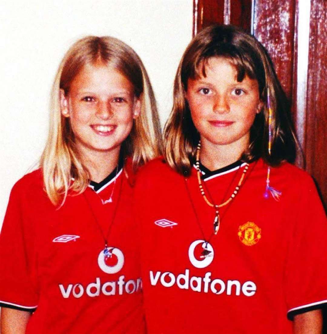 The photo of Holly Wells (left) and her best friend, Jessica Chapman, which was taken on the day they were last seen alive and used on the poster appealing for information (PA)