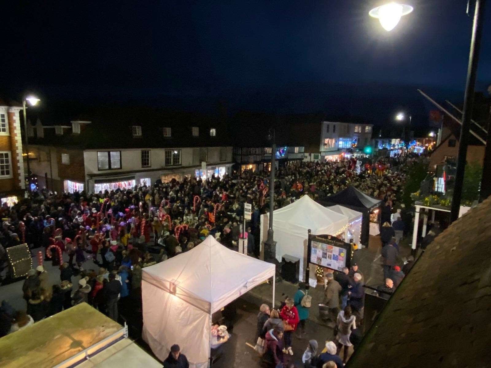 Crowds at Tenterden Christmas market