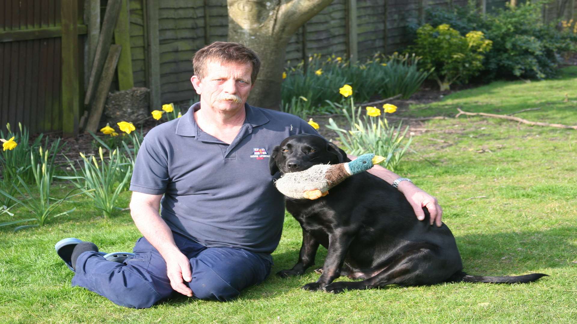 John Brewin and his dog Barnes Wallis