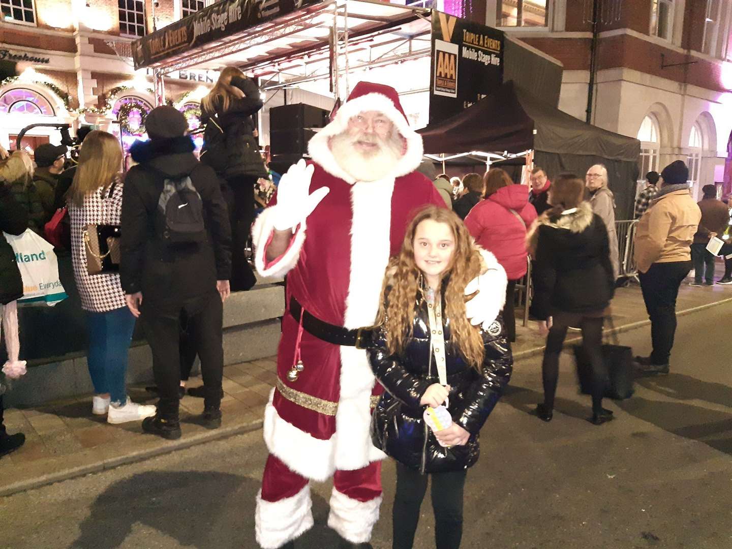 Elsie Hassal meets Father Christmas