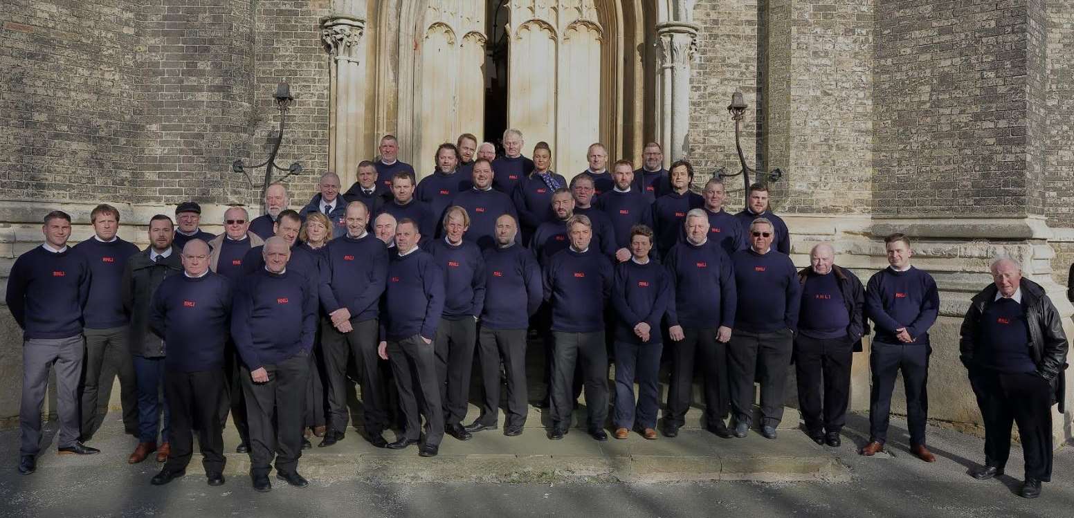 Crews at Ron Cannon's funeral. Pic: Steve Burton