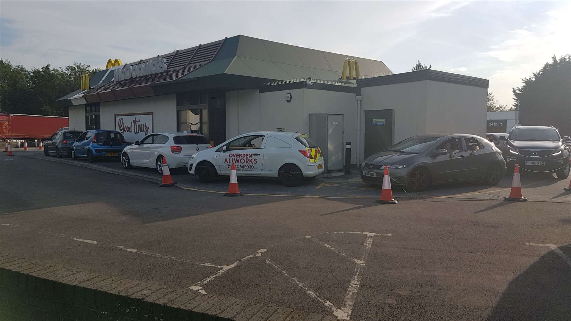 Police step in at Whitfield as McDonald's drive-thrus reopen across the ...