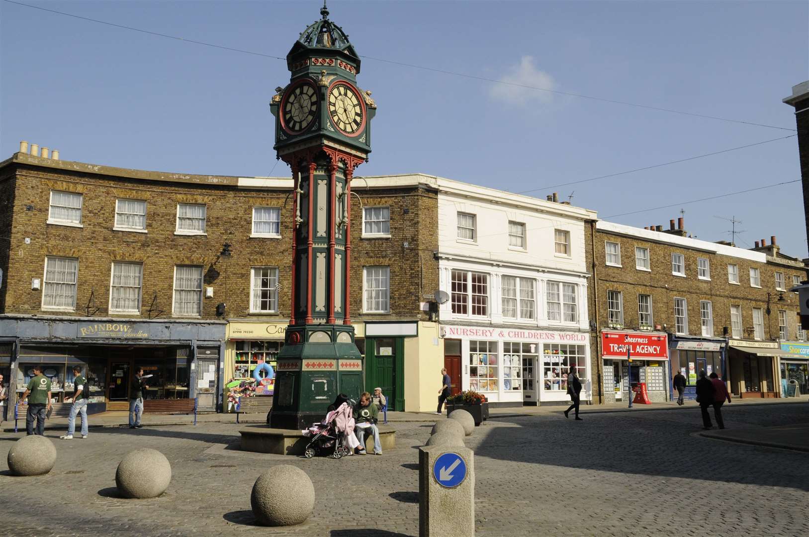 Sheerness clock tower used to be painted green and it is due to return in green, gold and yellow