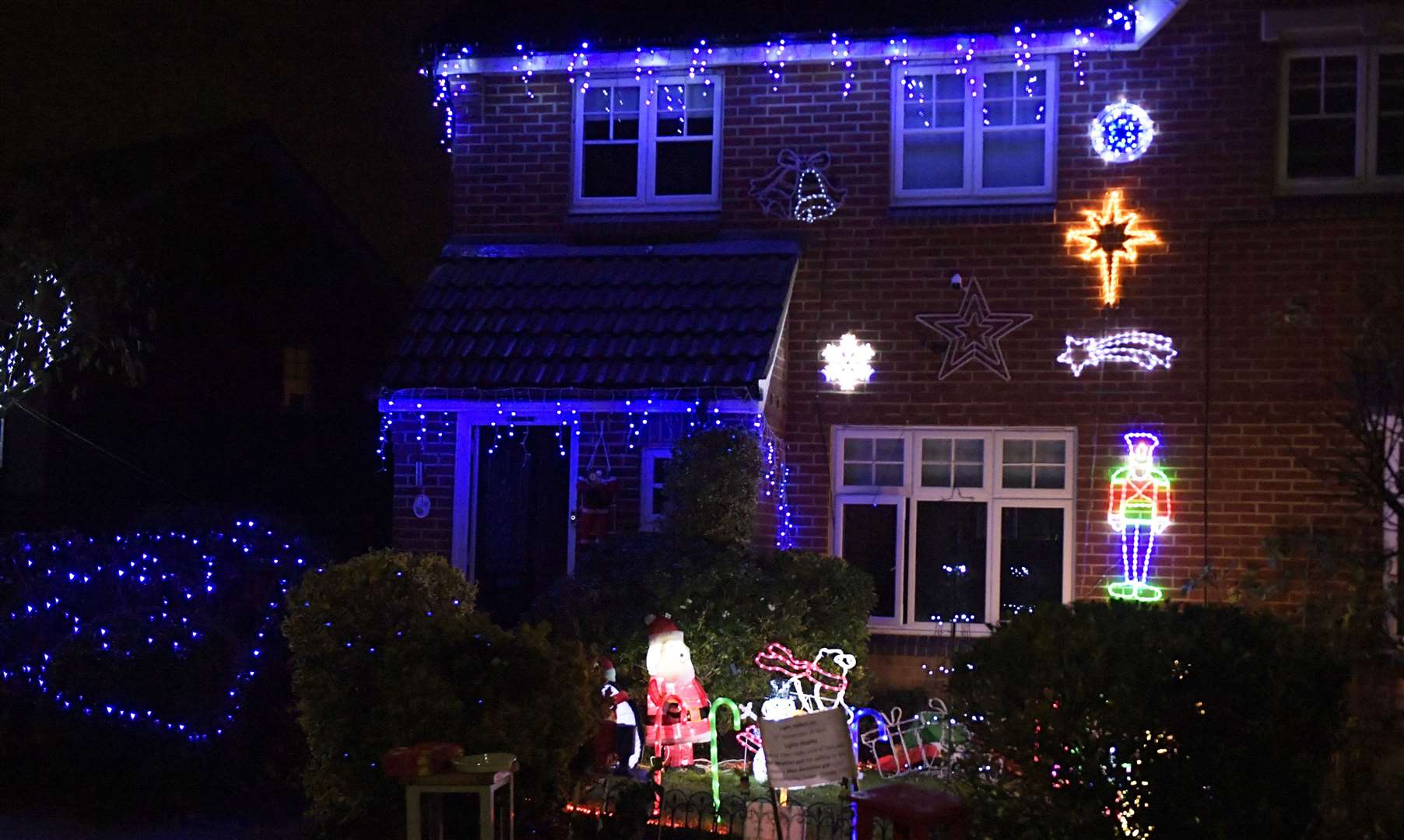 Callum Dunne's home as it was decorated last year, to raise money for Maidstone Day Centre Picture: Barry Goodwin