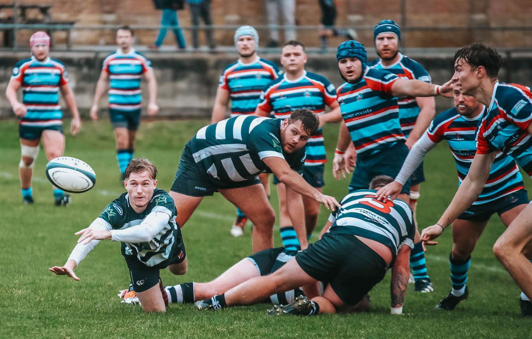 Gravesend's Ned Warren battles it out last Saturday. Picture: jp_photographeruk