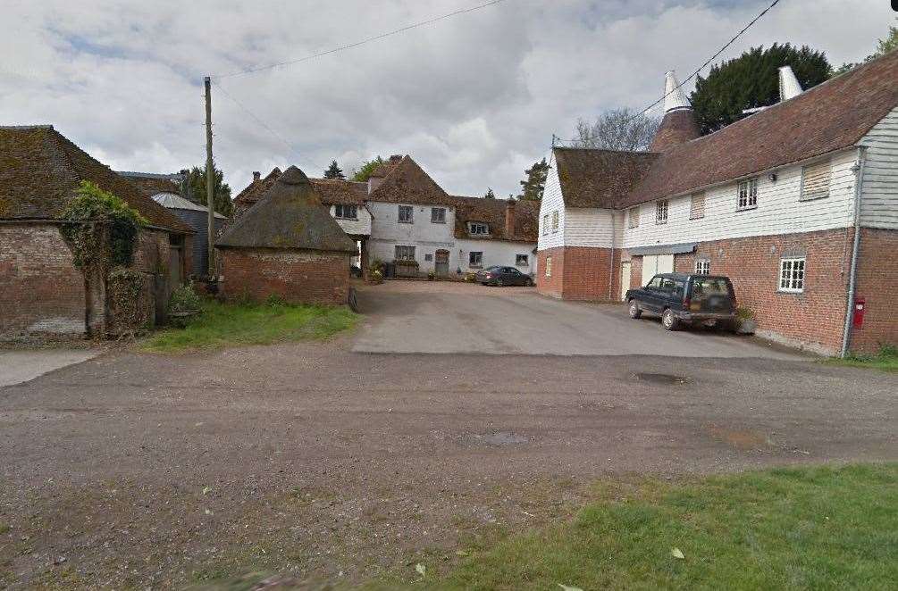 The tragic accident occurred on Garrington Farm in Littlebourne, near Canterbury. Pic: Google