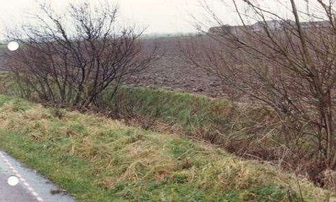 The ditch near Romney Marsh, where Caroline Pierce's body was found Picture: Kent Police