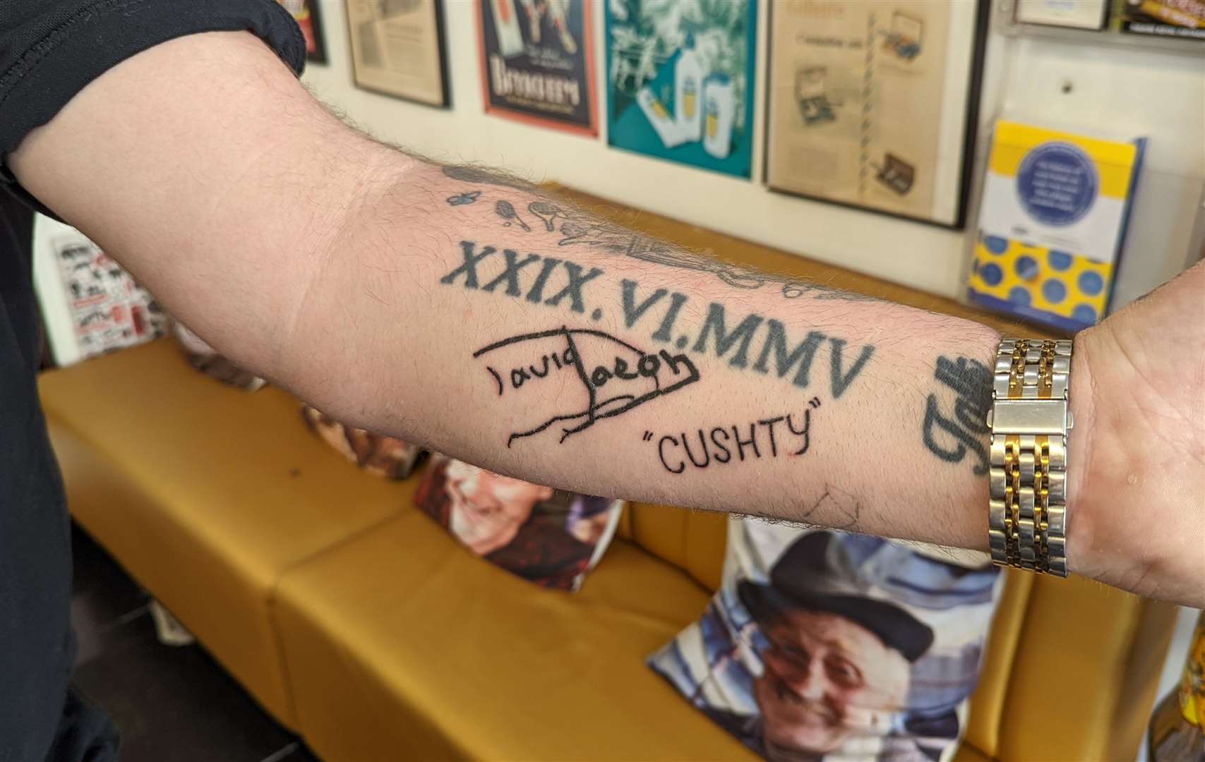 Nathan Scotford has had Sir David Jason's autograph tattooed on his arm
