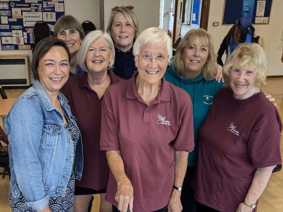 Life presidents (from left): Nikki White, Hazel Skinner, Kim White, Pauline Alderman, Ann West, Isobel Kyle and Jenny French