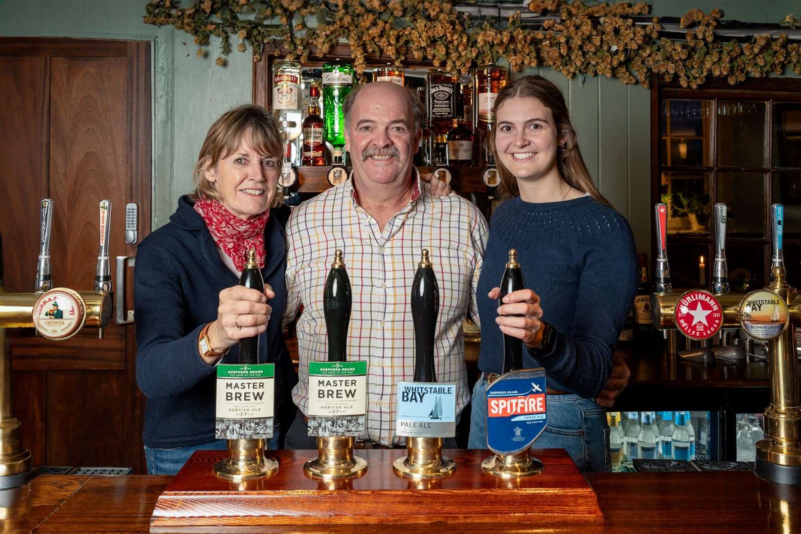 Jo, Patrick and Estelle Coevet have taken over The Anchor in Faversham. Pic: Shepherd Neame