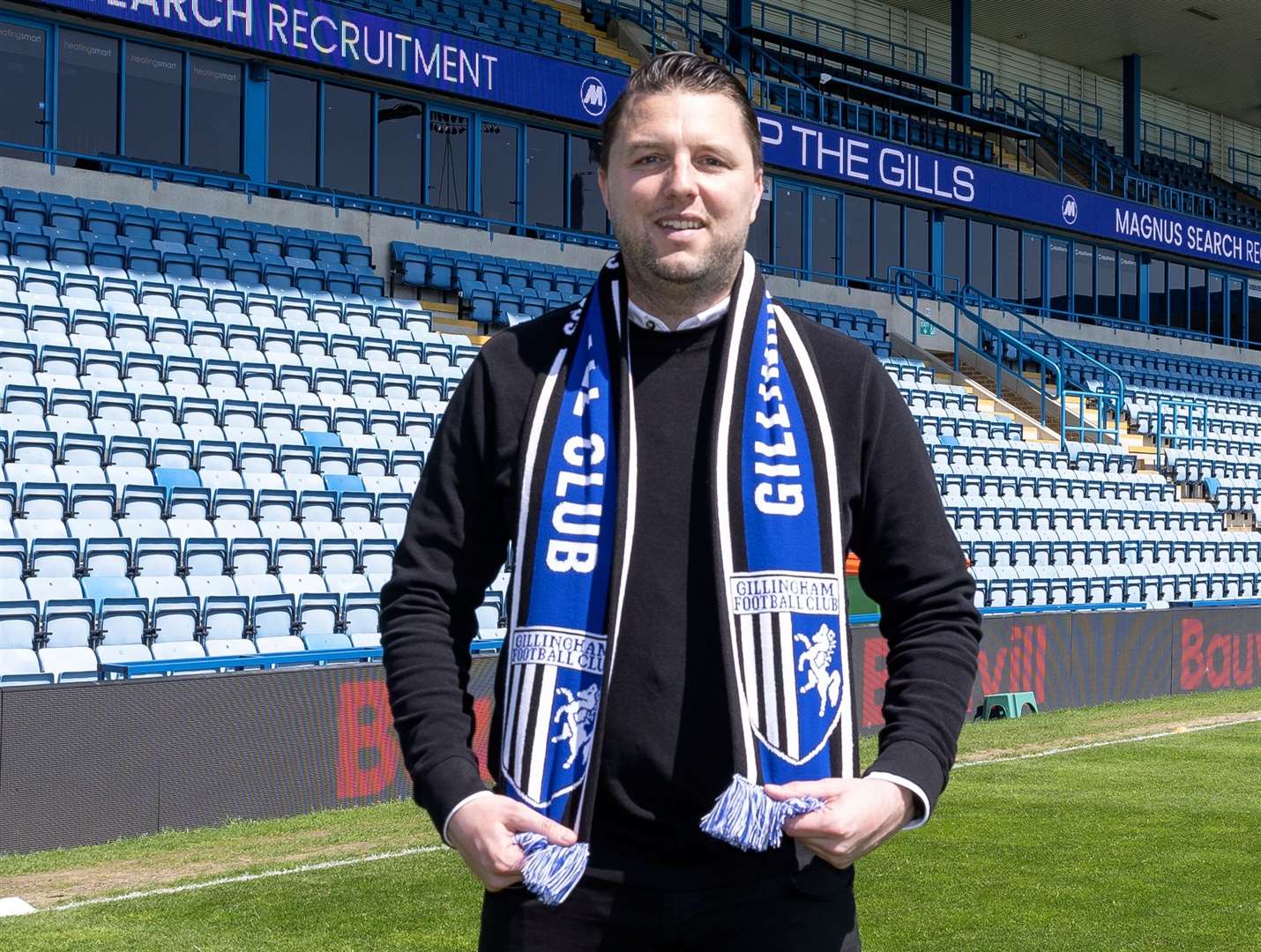 Mark Bonner was unveiled as Stephen Clemence's replacement at Gillingham. Picture: KPI_Colin