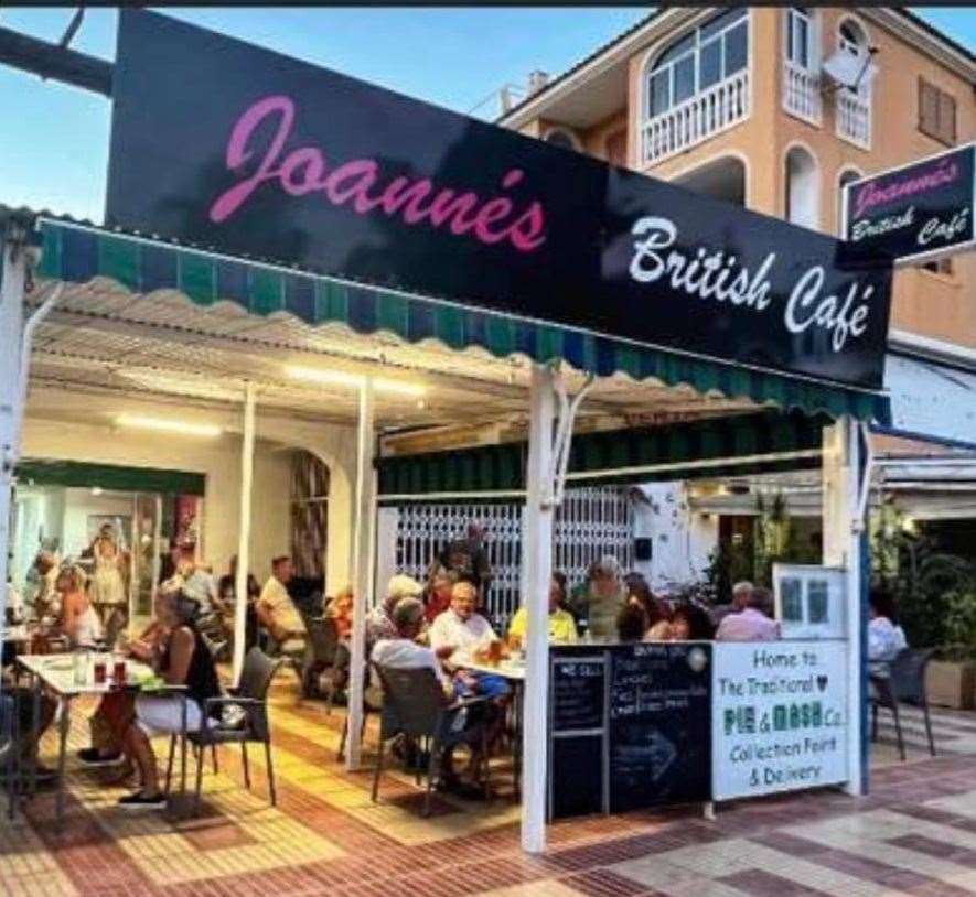 Joanne's British cafe which opened in Alicante, Spain in 2019. Photo: Joanne Beal