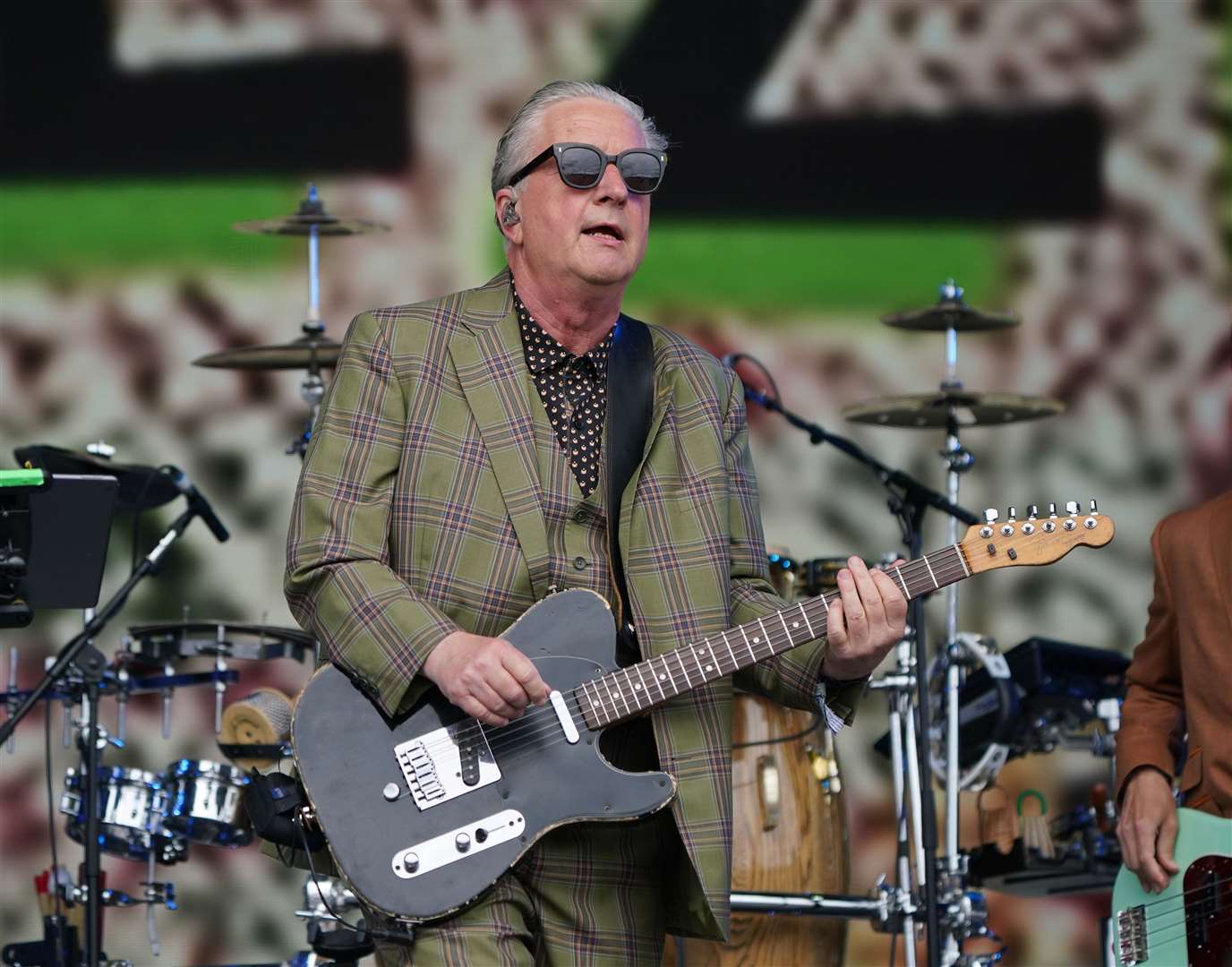 Glenn Tilbrook of Squeeze as the band opened the Pyramid Stage on Friday (Yui Mok/PA)