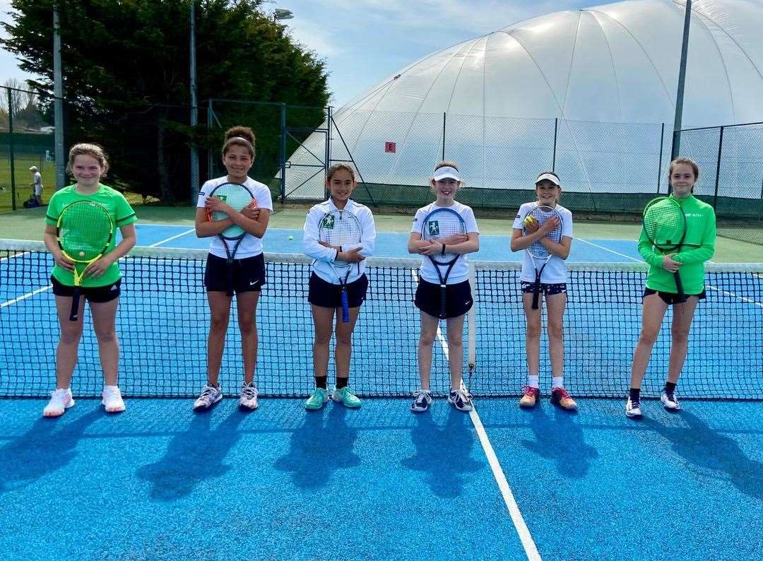 The Kent 12U teams in LTA County Cup action