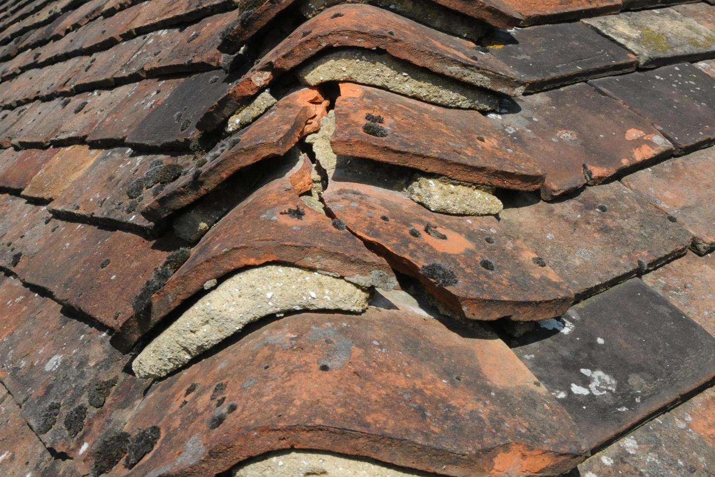 Robin Beresford's damaged roof