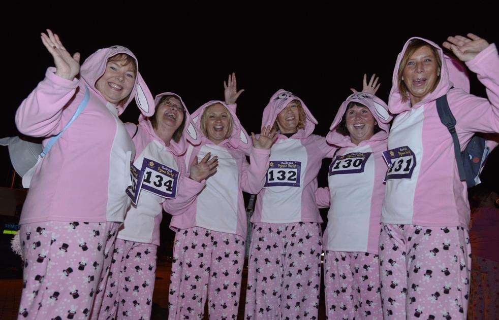 Pink ladies at the Moonlit Walk