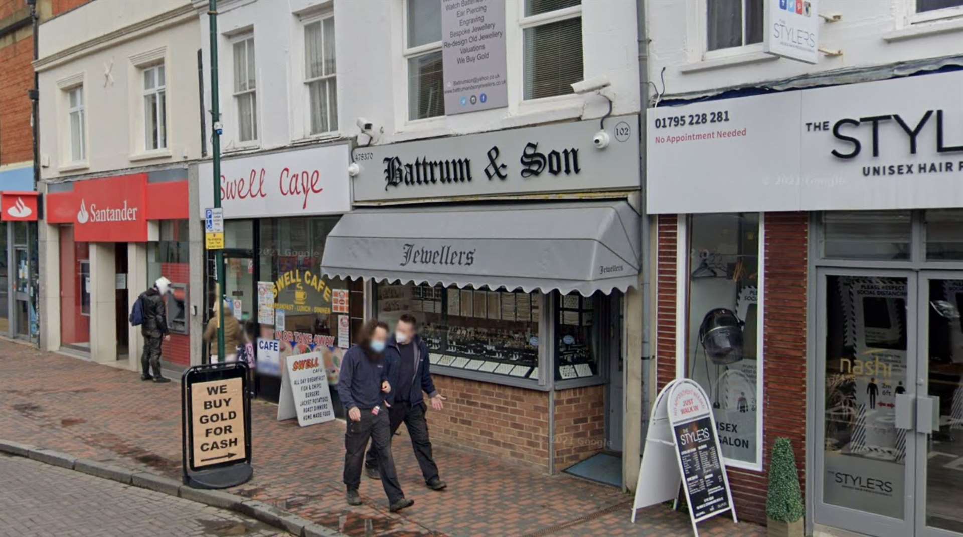 Battrum and Son jewellers in Sittingbourne was targeted. Picture: Google