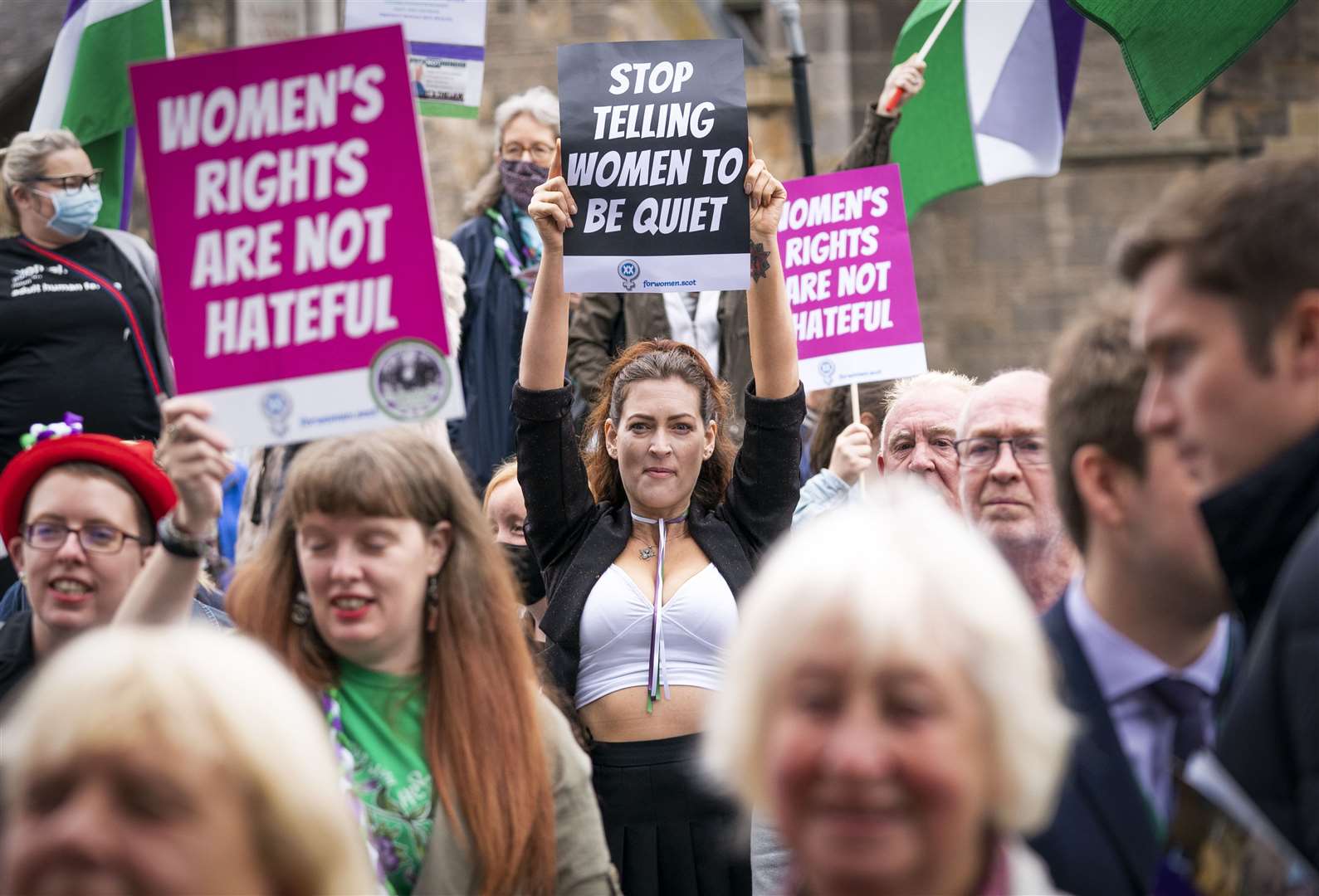 Women’s rights organisations campaigned against the Gender Recognition Reform (Scotland) Bill (Jane Barlow/PA)