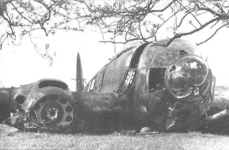 The crashed plane