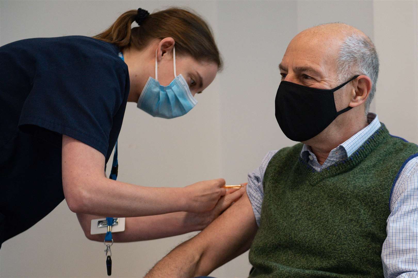 Loyd Grossman at North Cotswold Hospital on Saturday (Jacob King/PA)