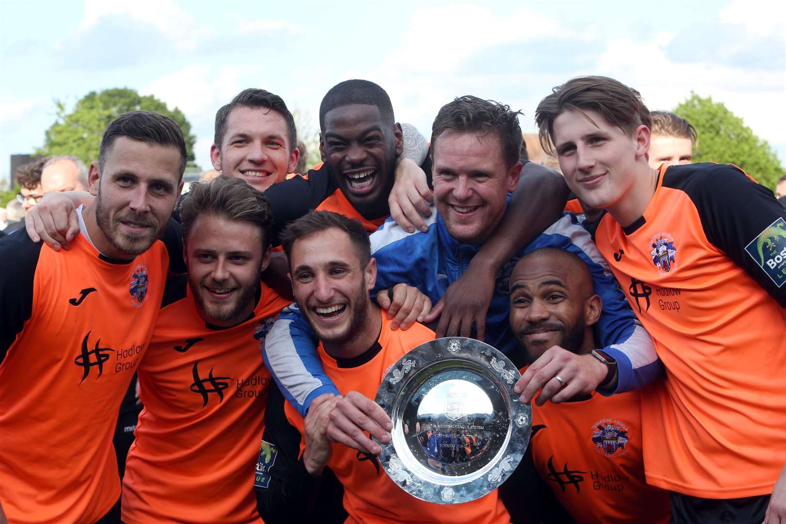 Tonbridge celebrate their promotion to National League South Picture: David Couldridge