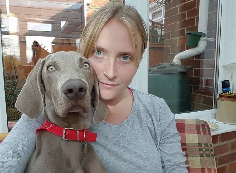 Paddy pictured with owner Clare Harrild