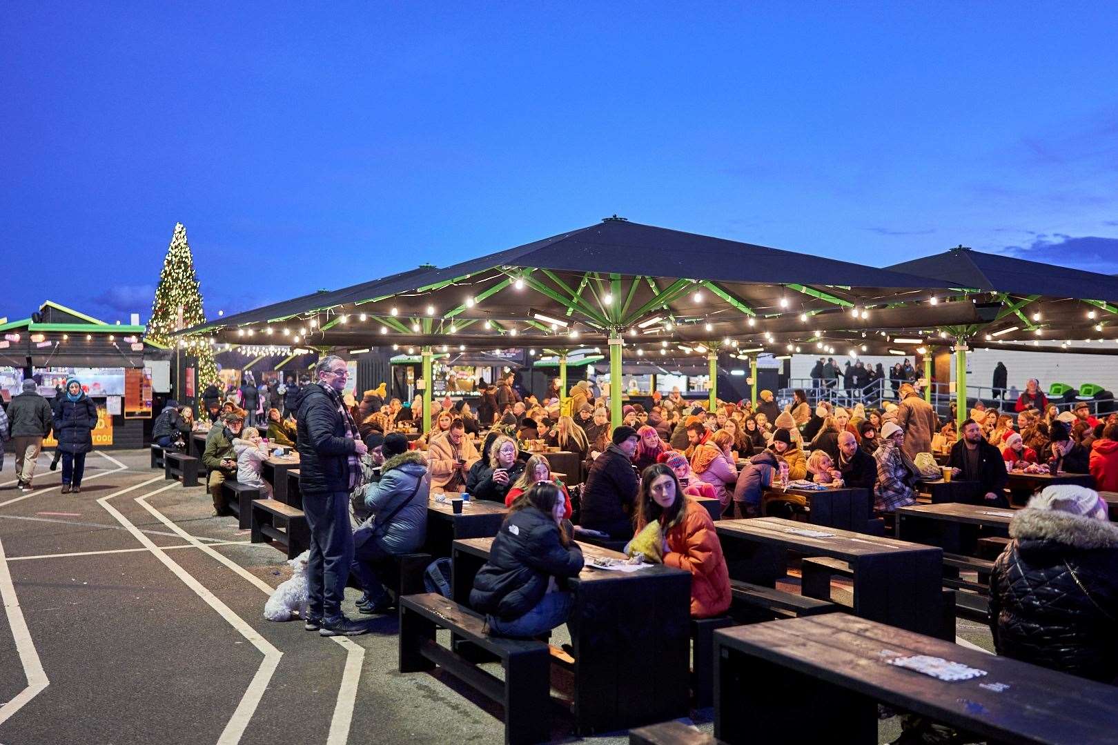 The festive marketplace at the Harbour Arm in Folkestone promises to be the “biggest and most magical year yet”. Picture: Folkestone Harbour Arm