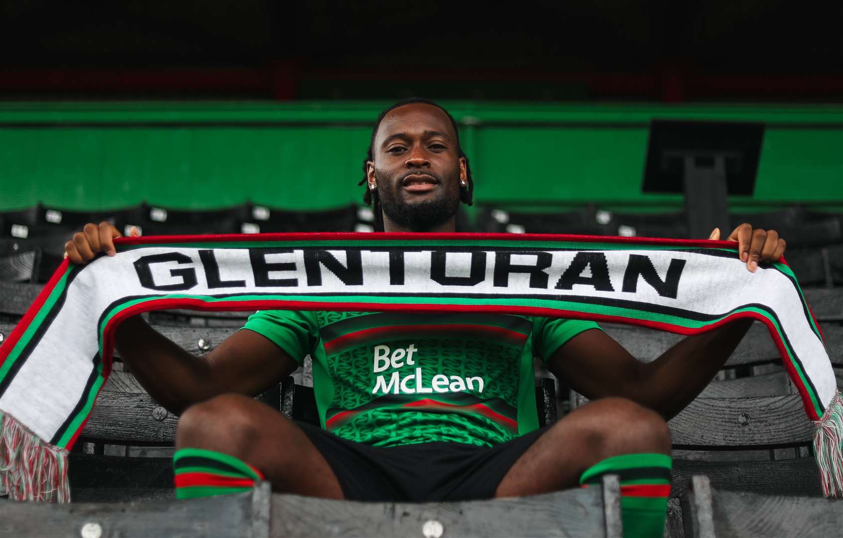 Christie Pattisson is unveiled as a Glentoran player.