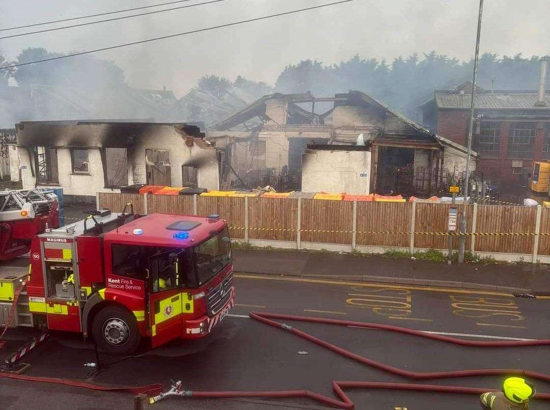 The aftermath of the fire. Picture: Sara Parnell