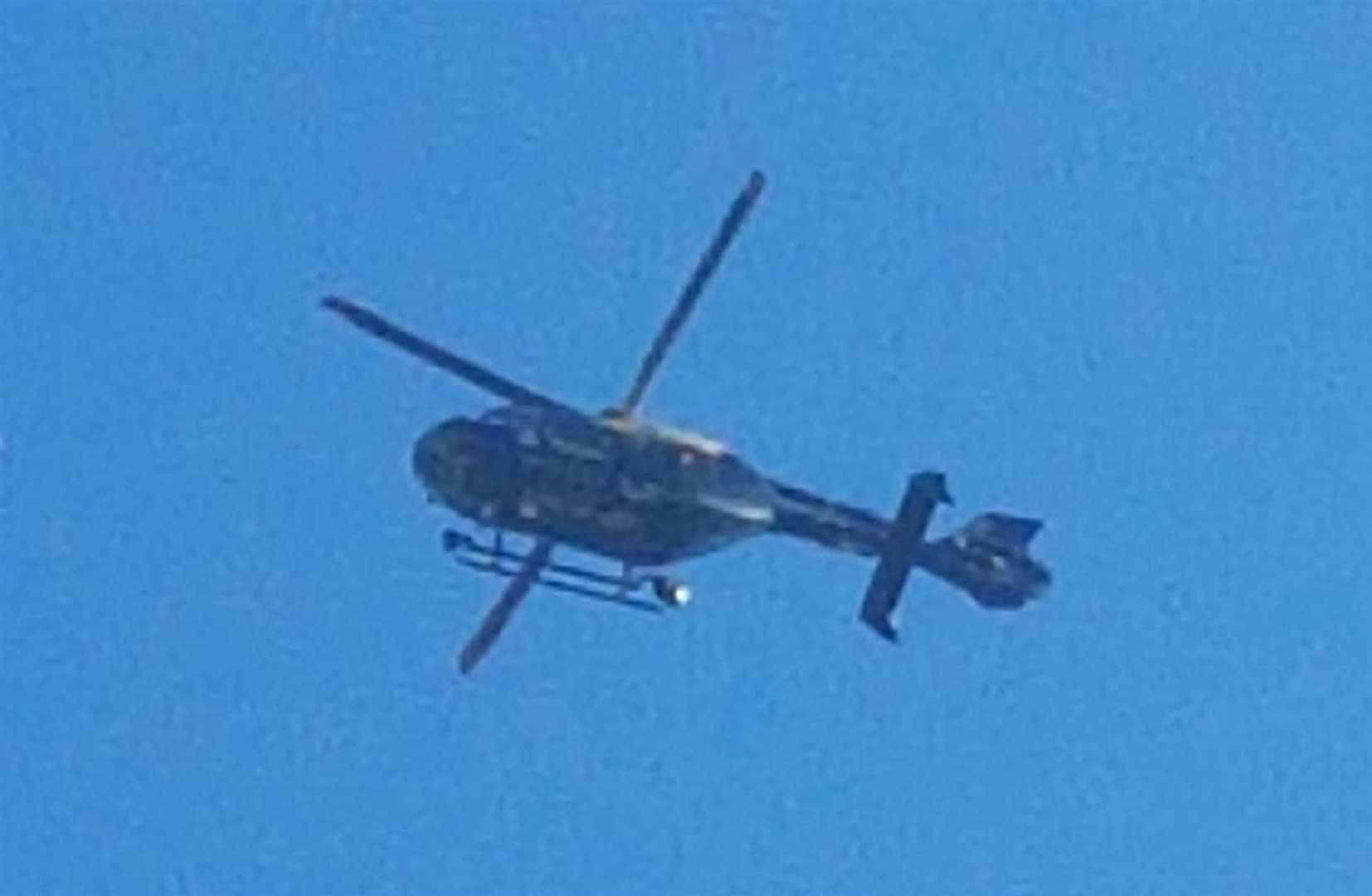 The police helicopter. Picture: Phillipa Ormerod.