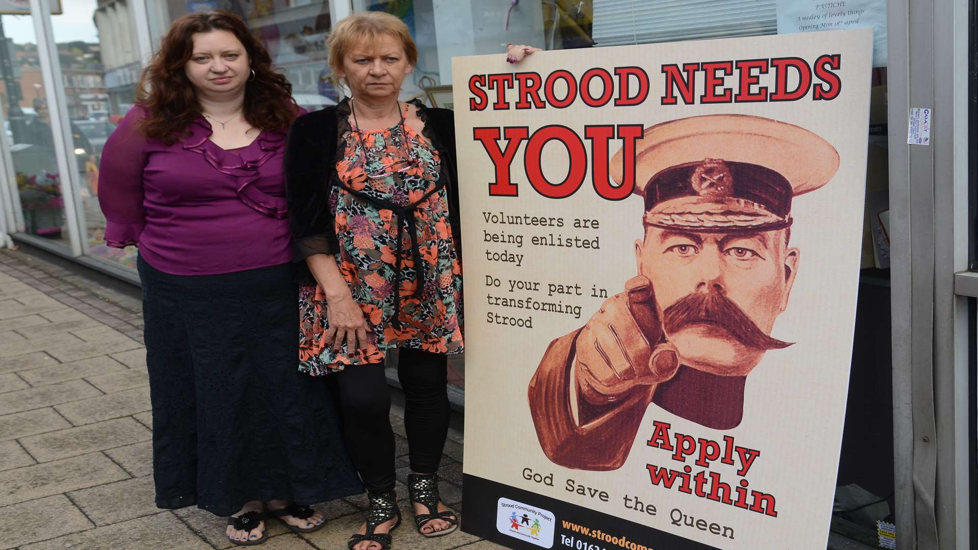 Karen Payne and Kim West outside the shop