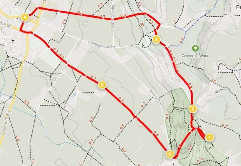 The Wye and the North Downs Circular Route. Picture: AllTrails