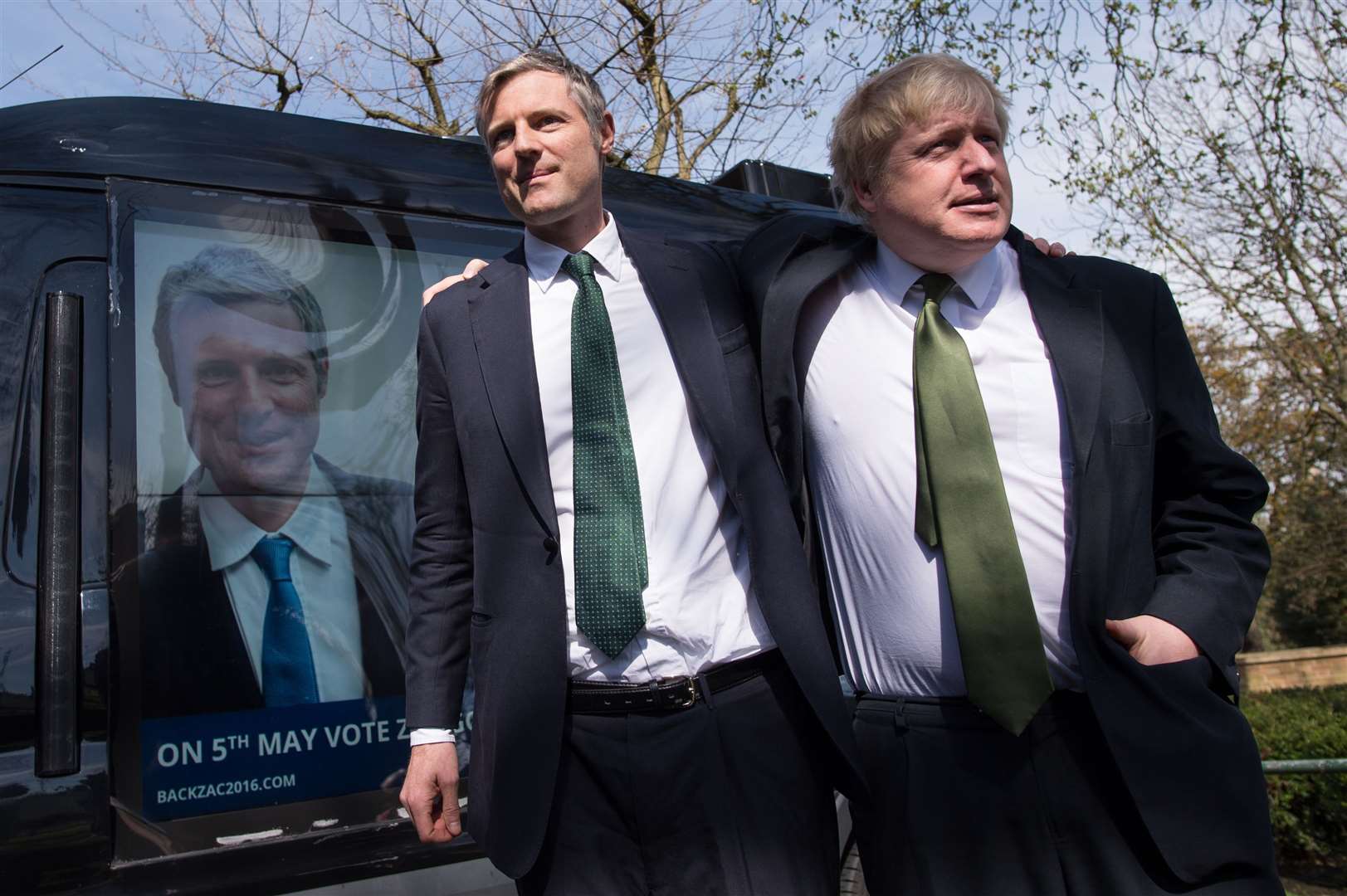 Boris Johnson with Lord Goldsmith of Richmond Park during the 2016 London mayoral contest (Stefan Rousseau/PA)