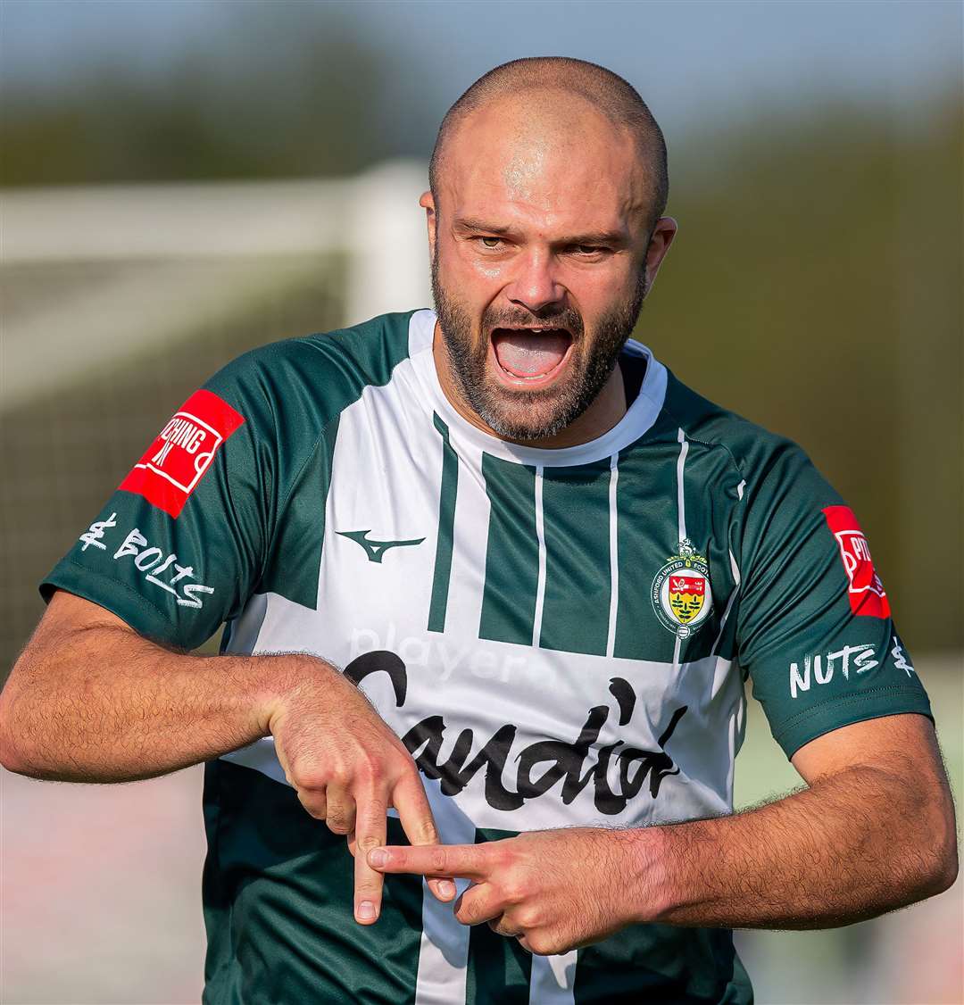 Gary Lockyer, who plays for Ashford United, remains at the top of the FA Cup Golden Ball standings. Picture: Ian Scammell