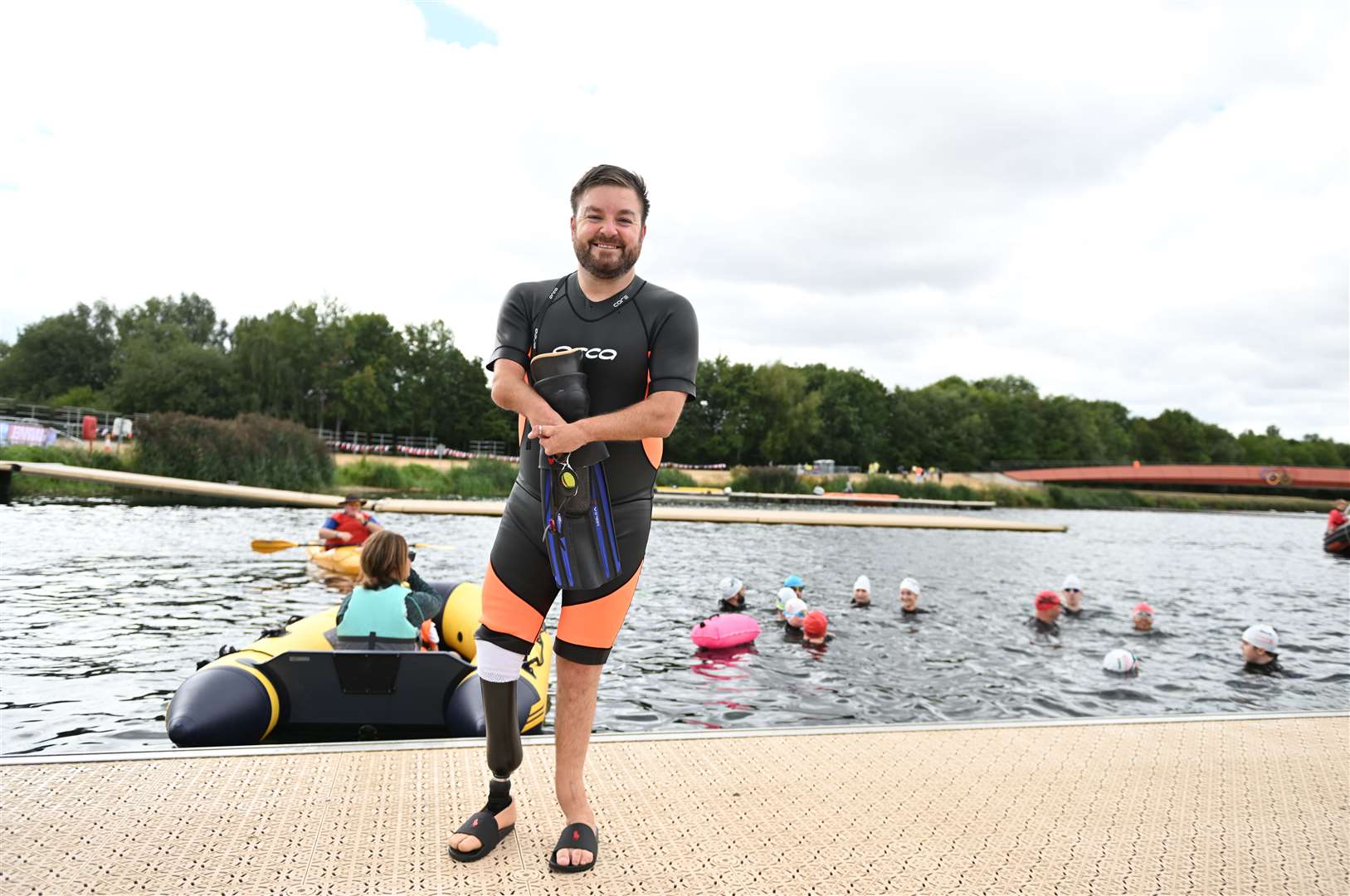 Alex Brooker takes part in the sporting event (Superhero Series, powered by Marvel/PA)