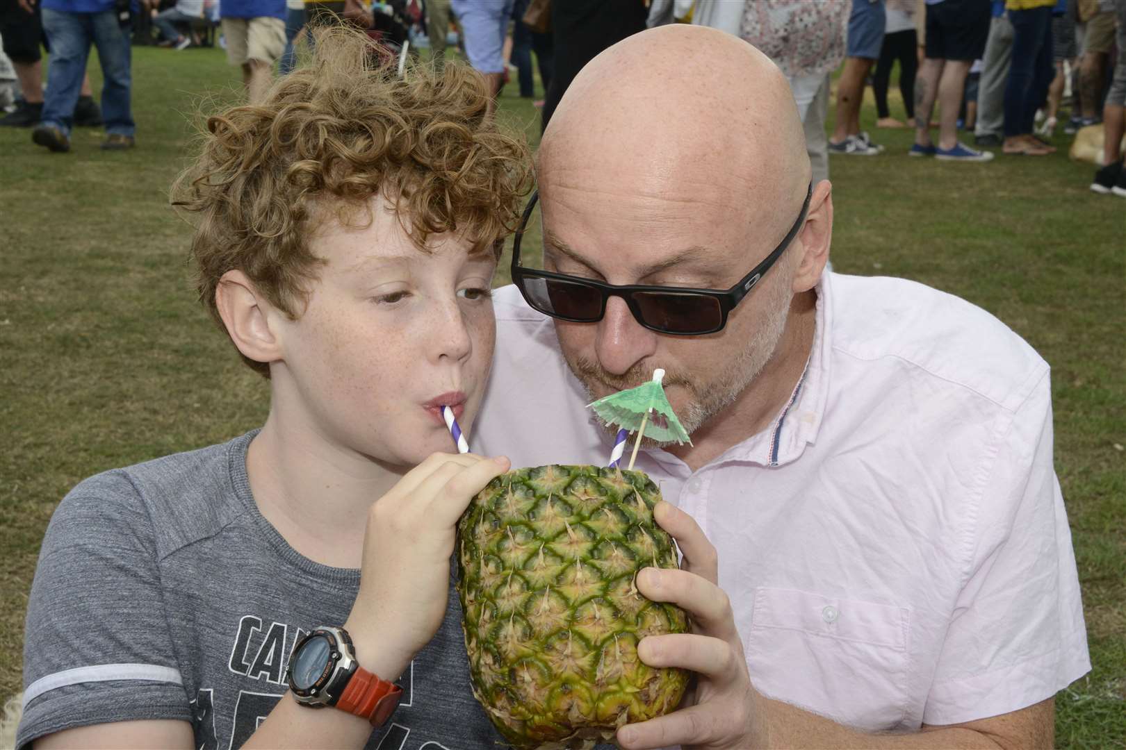 Phil Owen and son Ed last year Picture: Paul Amos